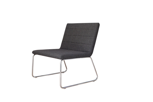 Soho Concept Chelsea Chair - Modern Chrome Sled Base, Durable Camira Blazer Wool & Boucle Fabric, 10-year Warranty Dark Grey  Soho-concept-dining-chair-12983
