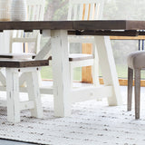 Chester Dining Table 78" Salt Flat - Chester Dining Table 78" Distressed White finish SFCHESTBL78RP Malouf