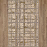Karastan Rugs Axiom Chiasma Machine Woven Polyester Modern/Contemporary Area Rug Gold 5' 3" x 7' 10"