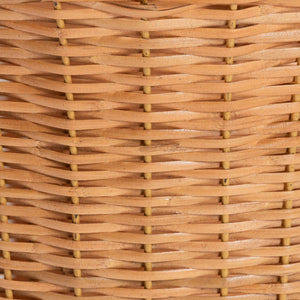 Bali & Pari Chie Handwoven Rattan Urn with Scalloped Artisan Detail for Coastal Bohemian Decor