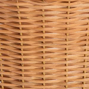 Bali & Pari Chie Handwoven Rattan Urn with Scalloped Artisan Detail for Coastal Bohemian Decor