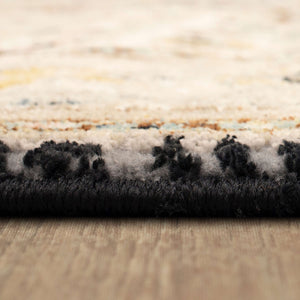 Karastan Rugs Zephyr Chronos Machine Woven Triexta Traditional Area Rug Black 2' 4" x 7' 10"