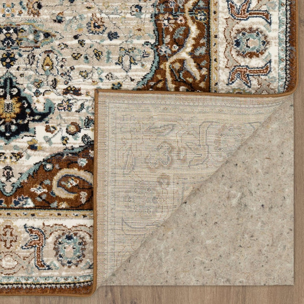 Karastan Rugs Zephyr Chronos Machine Woven Triexta Traditional Area Rug Rust 2' 4" x 7' 10"
