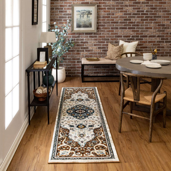 Karastan Rugs Zephyr Chronos Machine Woven Triexta Traditional Area Rug Black 2' 4" x 7' 10"