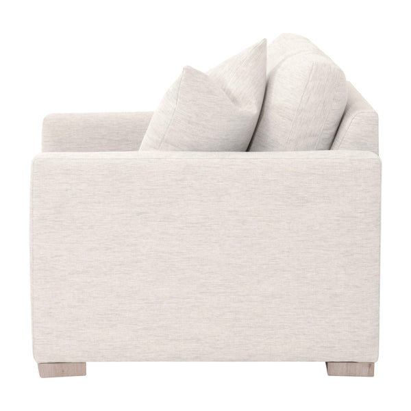 Essentials For Living Clara Slim Arm Sofa Chair – Stylish, Stain-resistant Upholstery & Comfortable Design For Any Space Performance Stone Basketweave,Natural Gray Oak Solid Oak Wood 6620-1.Sto-bsk/Ng