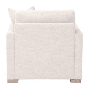 Essentials For Living Clara Slim Arm Sofa Chair – Stylish, Stain-resistant Upholstery & Comfortable Design For Any Space Performance Stone Basketweave,Natural Gray Oak Solid Oak Wood 6620-1.Sto-bsk/Ng