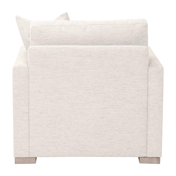 Essentials For Living Clara Slim Arm Sofa Chair – Stylish, Stain-resistant Upholstery & Comfortable Design For Any Space Performance Stone Basketweave,Natural Gray Oak Solid Oak Wood 6620-1.Sto-bsk/Ng