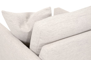 Essentials For Living Clara Slim Arm Sofa Chair – Stylish, Stain-resistant Upholstery & Comfortable Design For Any Space Performance Stone Basketweave,Natural Gray Oak Solid Oak Wood 6620-1.Sto-bsk/Ng