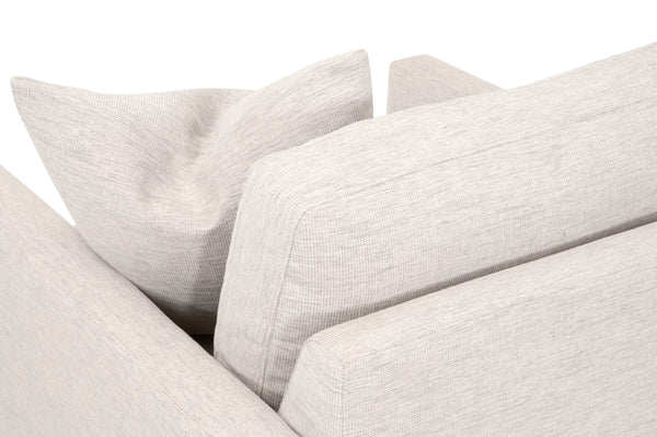 Essentials For Living Clara Slim Arm Sofa Chair – Stylish, Stain-resistant Upholstery & Comfortable Design For Any Space Performance Stone Basketweave,Natural Gray Oak Solid Oak Wood 6620-1.Sto-bsk/Ng