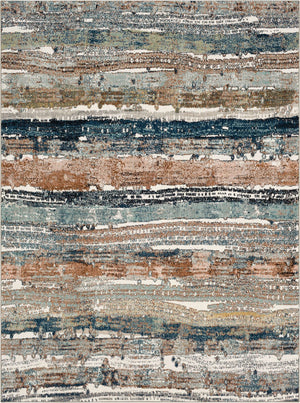 Colorful Waves Robin's Egg Blue 2' x 3' Area Rug Karastan Rugs