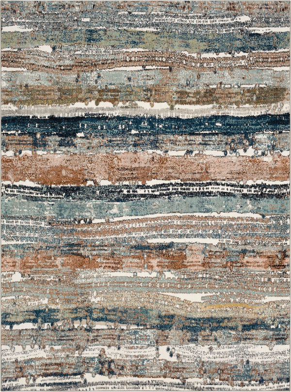 Colorful Waves Robin's Egg Blue 2' x 3' Area Rug Karastan Rugs