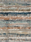 Epiphany Colorful Waves Machine Woven Triexta Modern/Contemporary Area Rug