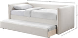 Colton Cream Linen Textured Fabric Twin Daybed ColtonCream-T Meridian Furniture