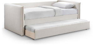 Colton Cream Linen Textured Fabric Twin Daybed ColtonCream-T Meridian Furniture