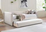 Colton Cream Linen Textured Fabric Twin Daybed ColtonCream-T Meridian Furniture