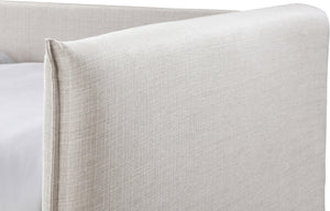 Colton Cream Linen Textured Fabric Twin Daybed ColtonCream-T Meridian Furniture