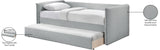 Colton Grey Linen Textured Fabric Twin Daybed ColtonGrey-T Meridian Furniture