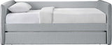 Colton Grey Linen Textured Fabric Twin Daybed ColtonGrey-T Meridian Furniture