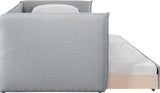 Colton Grey Linen Textured Fabric Twin Daybed ColtonGrey-T Meridian Furniture