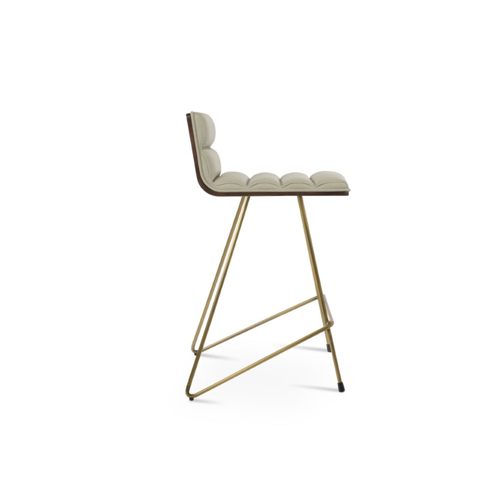 Soho Concept Corona Cat - Stylish Bar & Counter Stools With Plywood Seats And Soft Leatherette Upholstery Light Grey  Soho-concept-dining-chair-10991