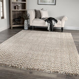 Orian Rugs Cotton Tail Solid Machine Woven Polyester casual Area Rug Beige Polyester