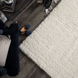 Orian Rugs Cotton Tail Solid Machine Woven Polyester casual Area Rug White Polyester