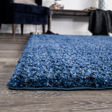 Orian Rugs Cotton Tail Solid Machine Woven Polyester casual Area Rug Royal Polyester