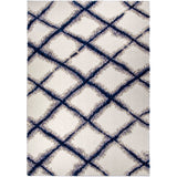 Orian Rugs Cotton Tail Line Trellis Machine Woven Polyester transitional Area Rug White Polyester