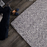 Orian Rugs Cotton Tail Harrington Machine Woven Polyester transitional Area Rug Grey Polyester