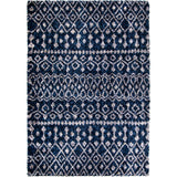 Orian Rugs Cotton Tail Nardik Machine Woven Polyester bohemian Area Rug Navy Polyester