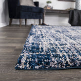 Orian Rugs Cotton Tail Cross Thatch Machine Woven Polyester casual Area Rug Navy Polyester