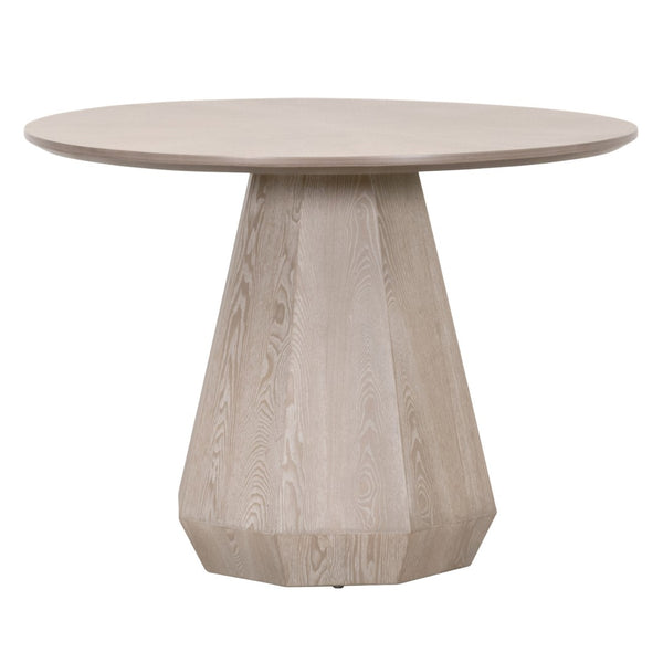 Essentials For Living Coulter Round Dining Table - Charming Natural Gray Ash Wood Design For Cozy Spaces And Elegance Natural Gray Ash Solid Ash Wood,Mdf,Plywood,Ash Veneer 6063.Ng