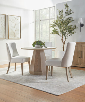 Essentials For Living Coulter Round Dining Table - Charming Natural Gray Ash Wood Design For Cozy Spaces And Elegance Natural Gray Ash Solid Ash Wood,Mdf,Plywood,Ash Veneer 6063.Ng