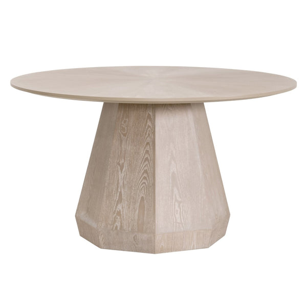 Essentials For Living Coulter Round Dining Table - Charming Natural Gray Ash Wood Design For Cozy Spaces And Elegance Natural Gray Ash Solid Ash Wood,Mdf,Plywood,Ash Veneer 6064.Ng