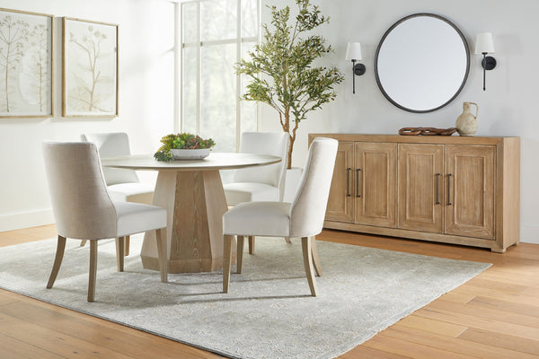 Essentials For Living Coulter Round Dining Table - Charming Natural Gray Ash Wood Design For Cozy Spaces And Elegance Natural Gray Ash Solid Ash Wood,Mdf,Plywood,Ash Veneer 6064.Ng
