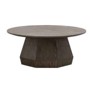 Essentials For Living Coulter Coffee Table - Timeless Transitional Design In Burnished Brown With Elegant Starburst Top Burnished Brown Mdf,Plywood,Ash Veneer 6065-ct.Bbrn