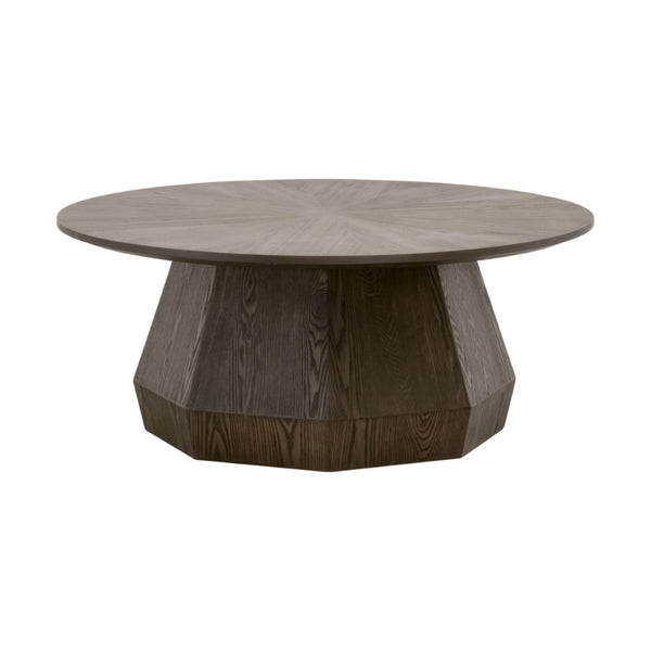 Essentials For Living Coulter Coffee Table - Timeless Transitional Design In Burnished Brown With Elegant Starburst Top Burnished Brown Mdf,Plywood,Ash Veneer 6065-ct.Bbrn