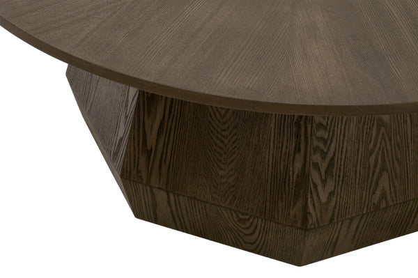 Essentials For Living Coulter Coffee Table - Timeless Transitional Design In Burnished Brown With Elegant Starburst Top Burnished Brown Mdf,Plywood,Ash Veneer 6065-ct.Bbrn