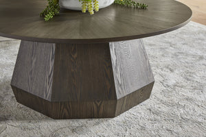 Essentials For Living Coulter Coffee Table - Timeless Transitional Design In Burnished Brown With Elegant Starburst Top Burnished Brown Mdf,Plywood,Ash Veneer 6065-ct.Bbrn