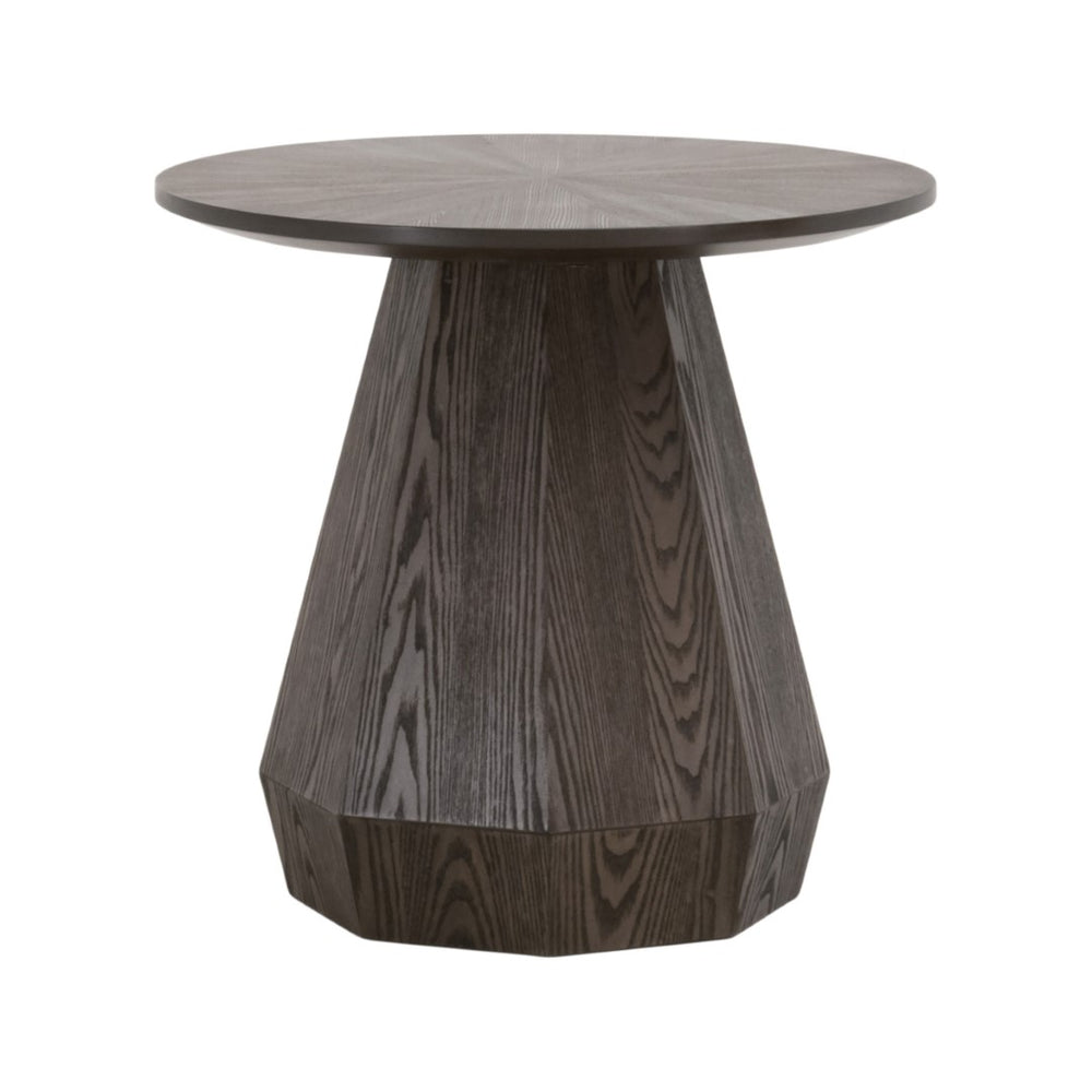 Essentials For Living Coulter End Table - Timeless Elegance With Burnished Brown Finish & Stylish Octagon Pedestal Base Burnished Brown Mdf,Plywood,Ash Veneer 6065-et.Bbrn