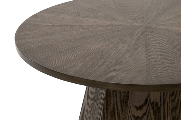 Essentials For Living Coulter End Table - Timeless Elegance With Burnished Brown Finish & Stylish Octagon Pedestal Base Burnished Brown Mdf,Plywood,Ash Veneer 6065-et.Bbrn