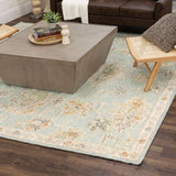 Karastan Rugs Coventry Westwood Hand Knotted Flatwoven Wool Area Rug Heath Blue 8' x 10'