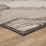 Karastan Rugs Rendition by Stacy Garcia Home Crescendo Machine Woven Triexta Modern/Contemporary Area Rug Oyster 2' 4" x 7' 10"