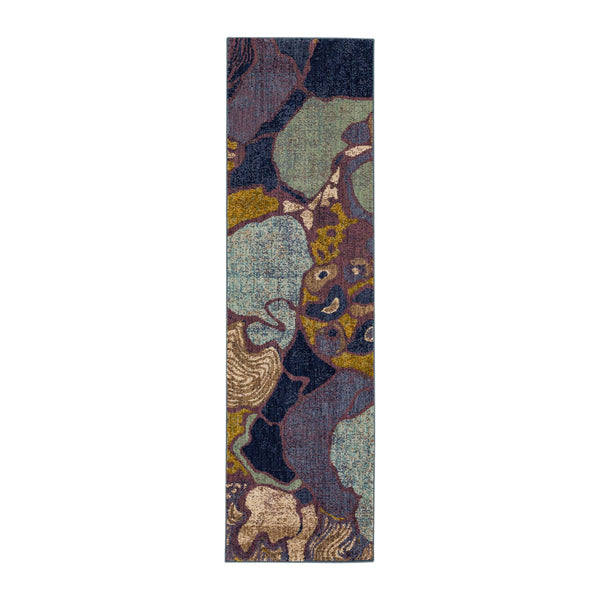Karastan Rugs Rendition by Stacy Garcia Home Crescendo Machine Woven Triexta Modern/Contemporary Area Rug Periwinkle 2' 4" x 7' 10"