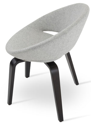 Soho Concept Crescent Plywood Chair - Stylish Dining Seating With Memory Swivel, 5-year Guarantee & Versatile Fabrics Silver  Soho-concept-dining-chair-02216