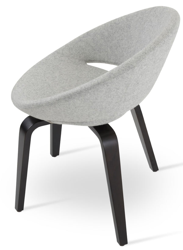 Soho Concept Crescent Plywood Chair - Stylish Dining Seating With Memory Swivel, 5-year Guarantee & Versatile Fabrics Silver  Soho-concept-dining-chair-02216