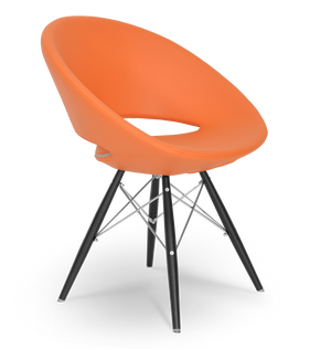 Soho Concept Crescent Mw Dining Chair - Premium Camira Boucle Fabric, 10-year Guarantee, Stylish & Durable Design Orange  Soho-concept-dining-chair-01929