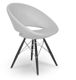 Soho Concept Crescent Mw Dining Chair - Premium Camira Boucle Fabric, 10-year Guarantee, Stylish & Durable Design Light Grey  Soho-concept-dining-chair-01919