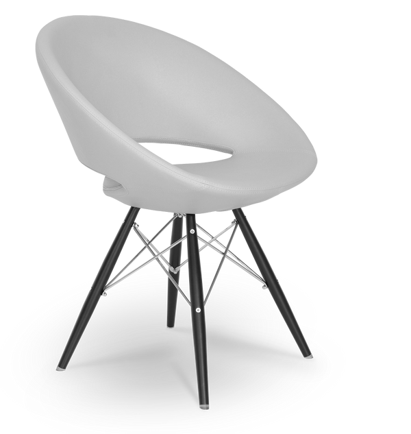 Soho Concept Crescent Mw Dining Chair - Premium Camira Boucle Fabric, 10-year Guarantee, Stylish & Durable Design Light Grey  Soho-concept-dining-chair-01919
