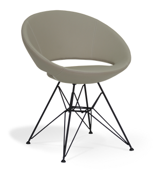 Soho Concept Crescent Tower Chair - Stylish Swivel Dining Chair In Camira Fabric With Gold Finish, 10-year Guarantee Black  Soho-concept-dining-chair-02156